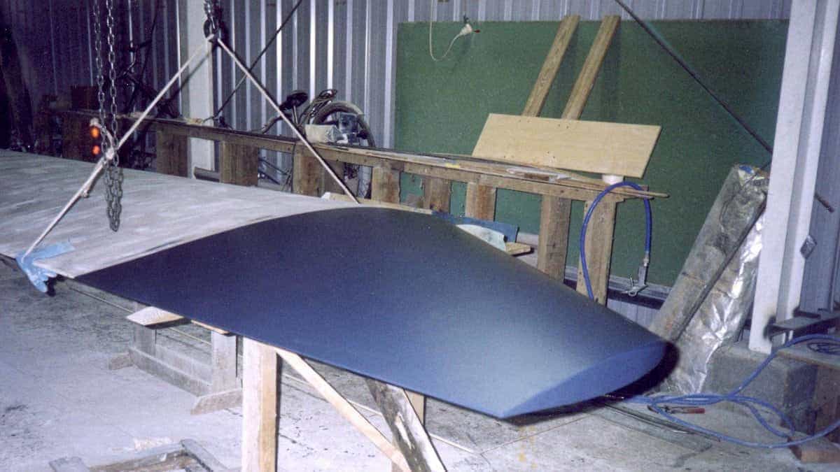 Daggerboard — finished and painted